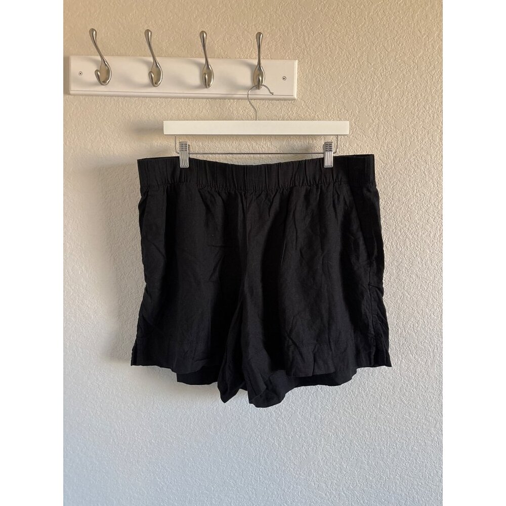 GAP Black Linen Shorts Womens Summer Vacation Pool